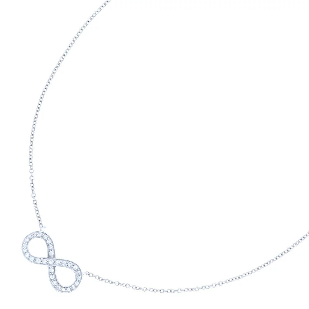 TIFFANY Co Tiffany Co Infinity Diamond Chain Necklace Pendant Silver